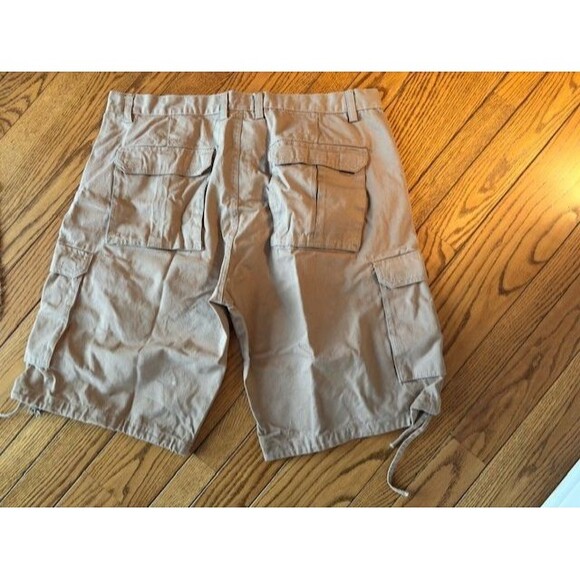 Noiz Jeans Mens Plus Size Cargo Shorts Khaki Size 46 Pockets Belt Loops Cotton - Picture 8 of 8